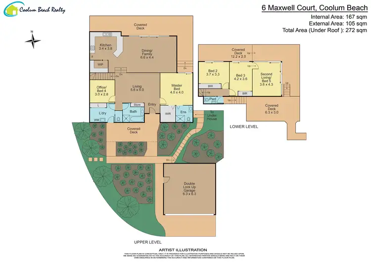 Floorplan of Homely house listing, 6 Maxwell Court, Coolum Beach QLD 4573