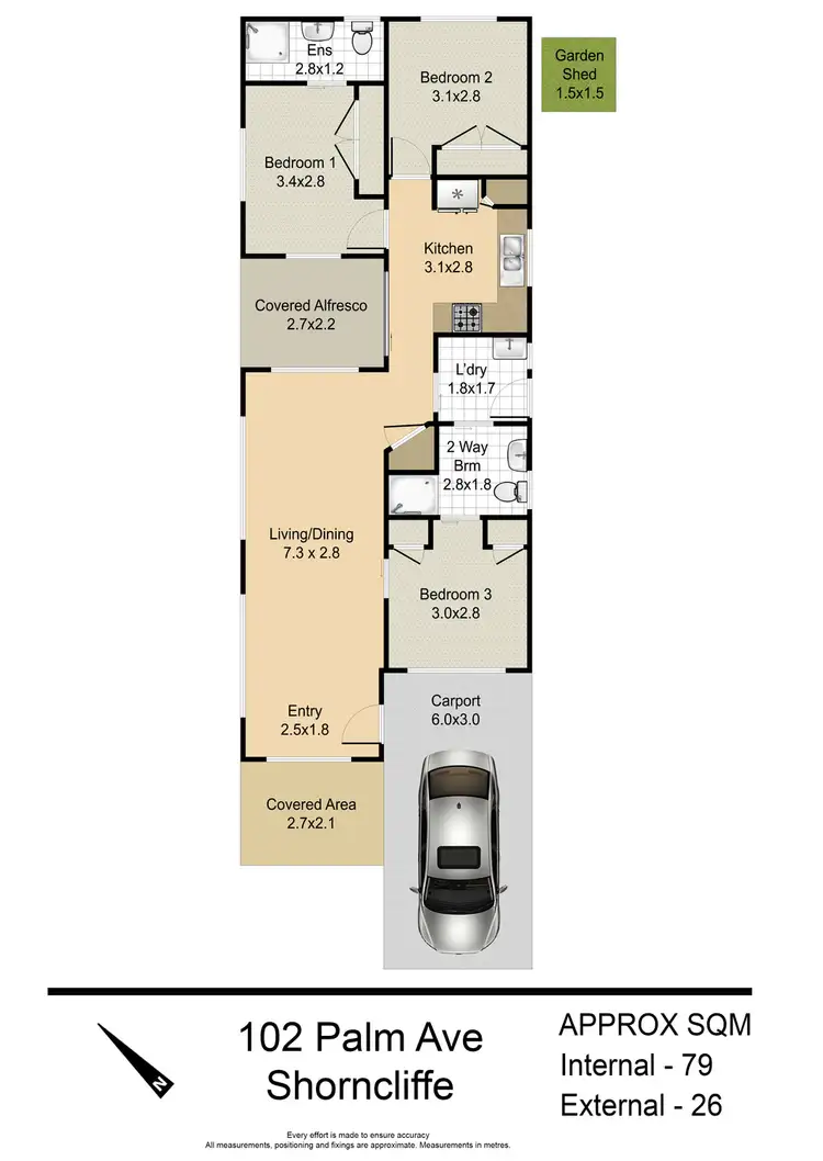 Floorplan of Homely house listing, 102 Palm Avenue, Shorncliffe QLD 4017