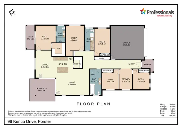 Floorplan of Homely house listing, 96 Kentia Drive, Forster NSW 2428