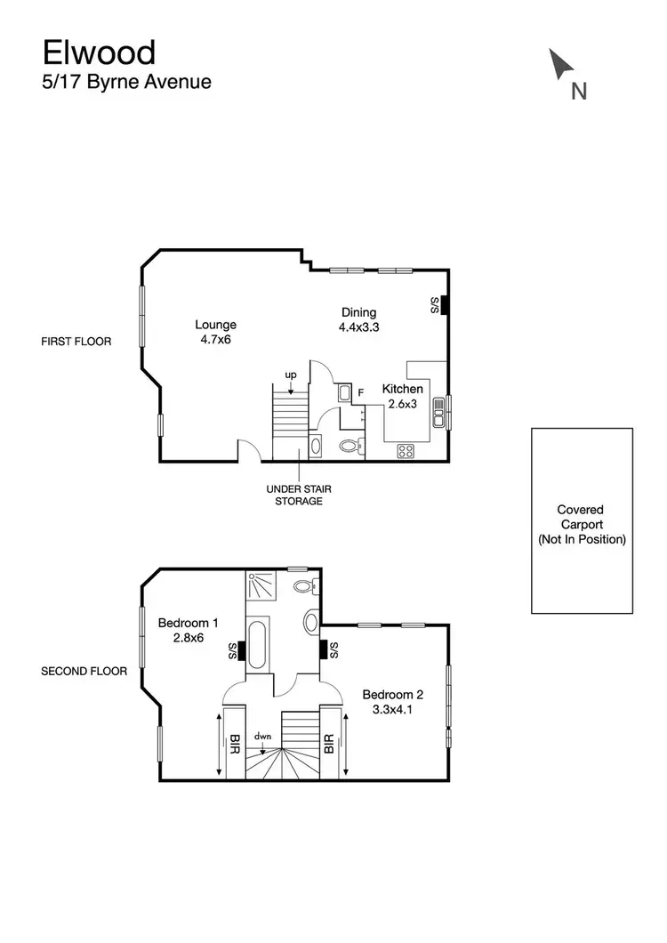 Floorplan of Homely townhouse listing, 5/17 Byrne Avenue, Elwood VIC 3184