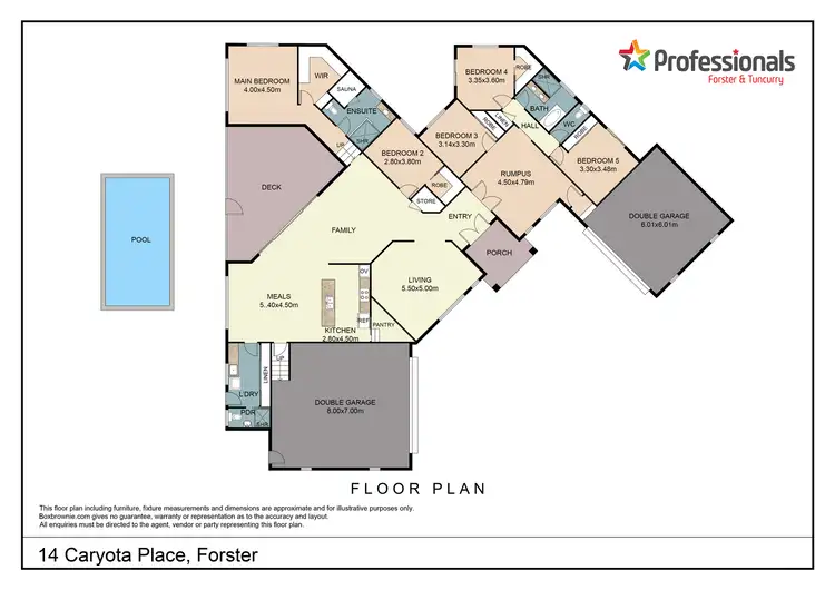 Floorplan of Homely house listing, 14 Caryota Place, Forster NSW 2428