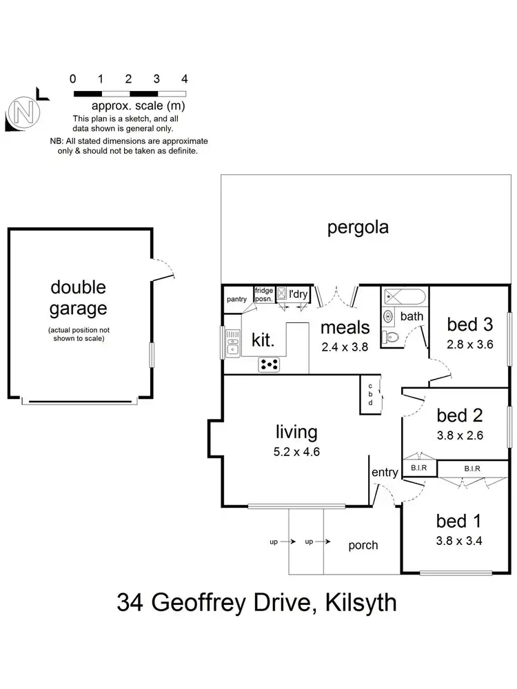 Floorplan of Homely house listing, 34 Geoffrey Drive, Kilsyth VIC 3137