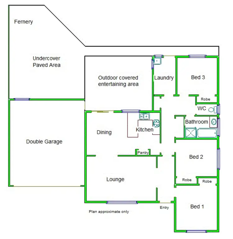 Floorplan of Homely house listing, 2 Hawking Court, Mooroopna VIC 3629