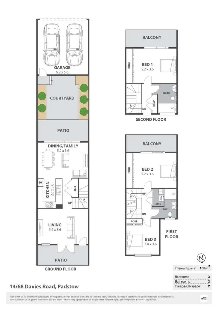 Floorplan of Homely townhouse listing, 14/68 Davies Road, Padstow NSW 2211