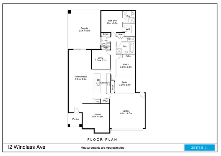 Floorplan of Homely house listing, 12 Windlass Avenue, Mooroopna VIC 3629