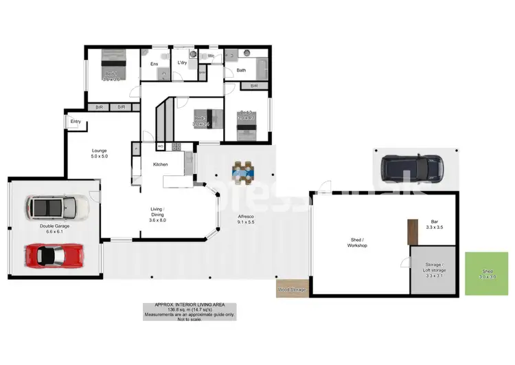 Floorplan of Homely house listing, 36 Falcon Circuit, Wodonga VIC 3690