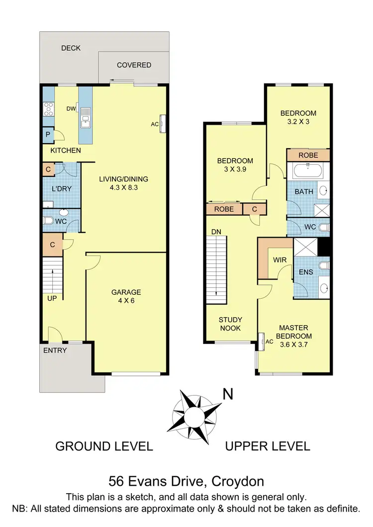 Floorplan of Homely house listing, 56 Evans Drive, Croydon VIC 3136