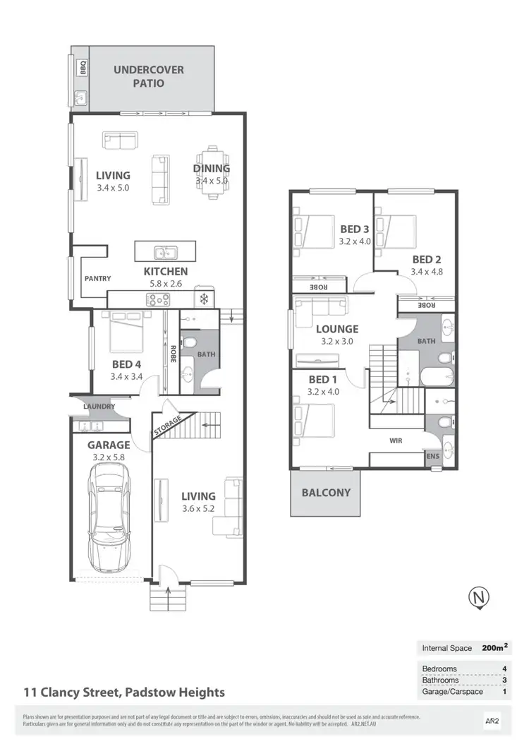 Floorplan of Homely semi-detached listing, 11 Clancy Street, Padstow Heights NSW 2211