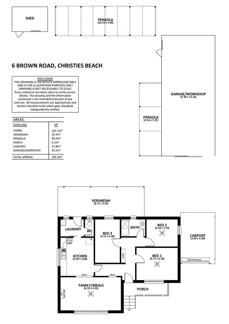Floorplan of Homely house listing, 6 Brown Road, Christies Beach SA 5165