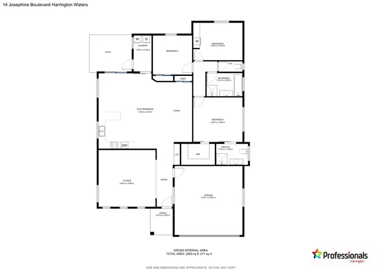 Floorplan of Homely rural property listing, 14 Josephine Boulevard, Harrington NSW 2427