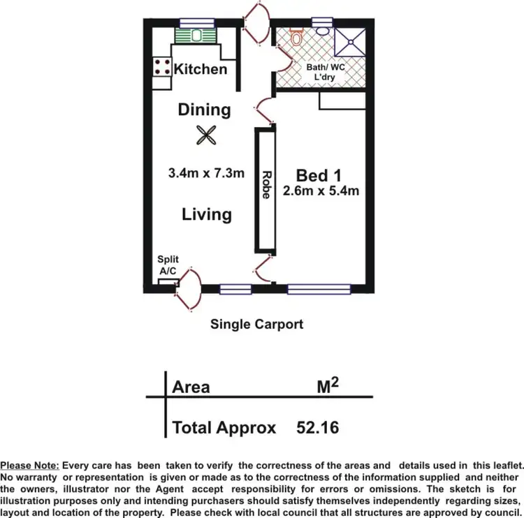 Floorplan of Homely unit listing, 6/391-393 Anzac Highway, Camden Park SA 5038