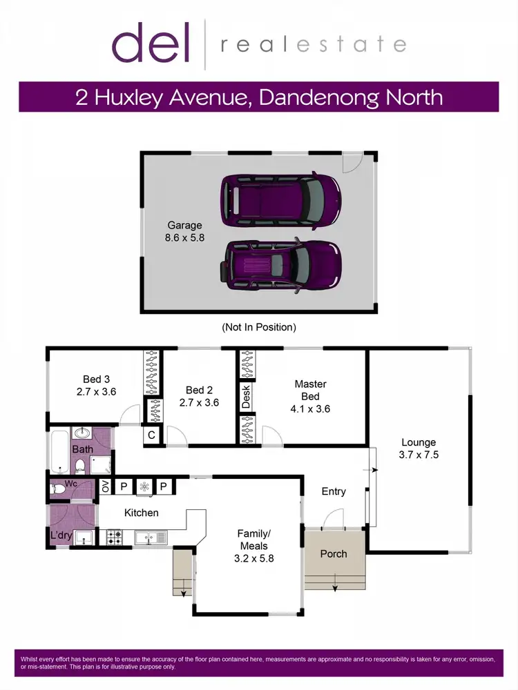 Floorplan of Homely house listing, 2 Huxley Avenue, Dandenong North VIC 3175