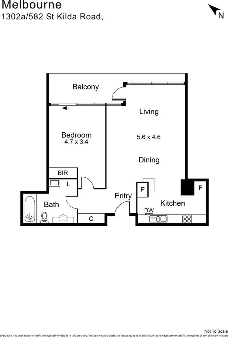 Floorplan of Homely apartment listing, 1302a/582 St Kilda Road, Melbourne VIC 3004