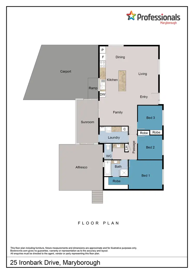 Floorplan of Homely house listing, 25 Ironbark Drive, Maryborough VIC 3465