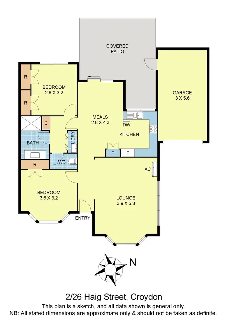 Floorplan of Homely unit listing, 2/26 Haig Street, Croydon VIC 3136
