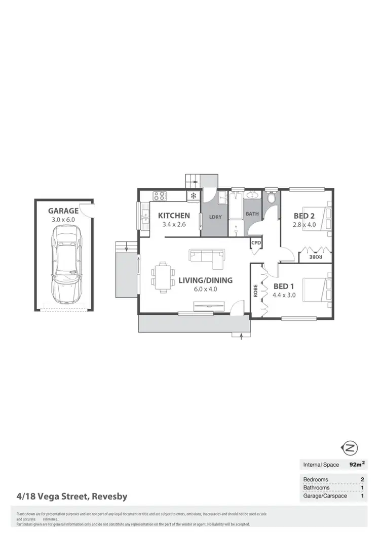 Floorplan of Homely villa listing, 4/18 Vega Street, Revesby NSW 2212
