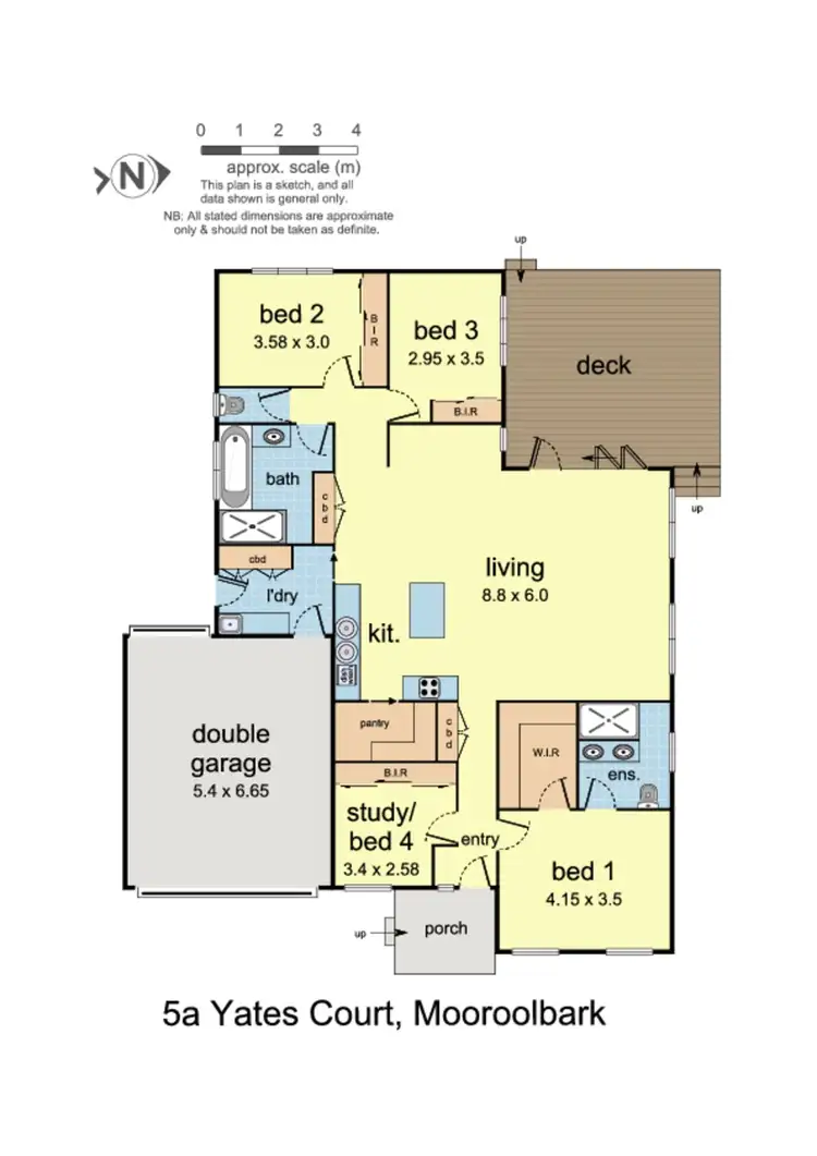 Floorplan of Homely townhouse listing, 5A Yates Court, Mooroolbark VIC 3138