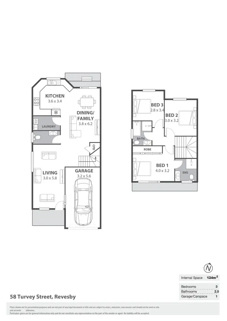 Floorplan of Homely semi-detached listing, 58 Turvey Street, Revesby NSW 2212