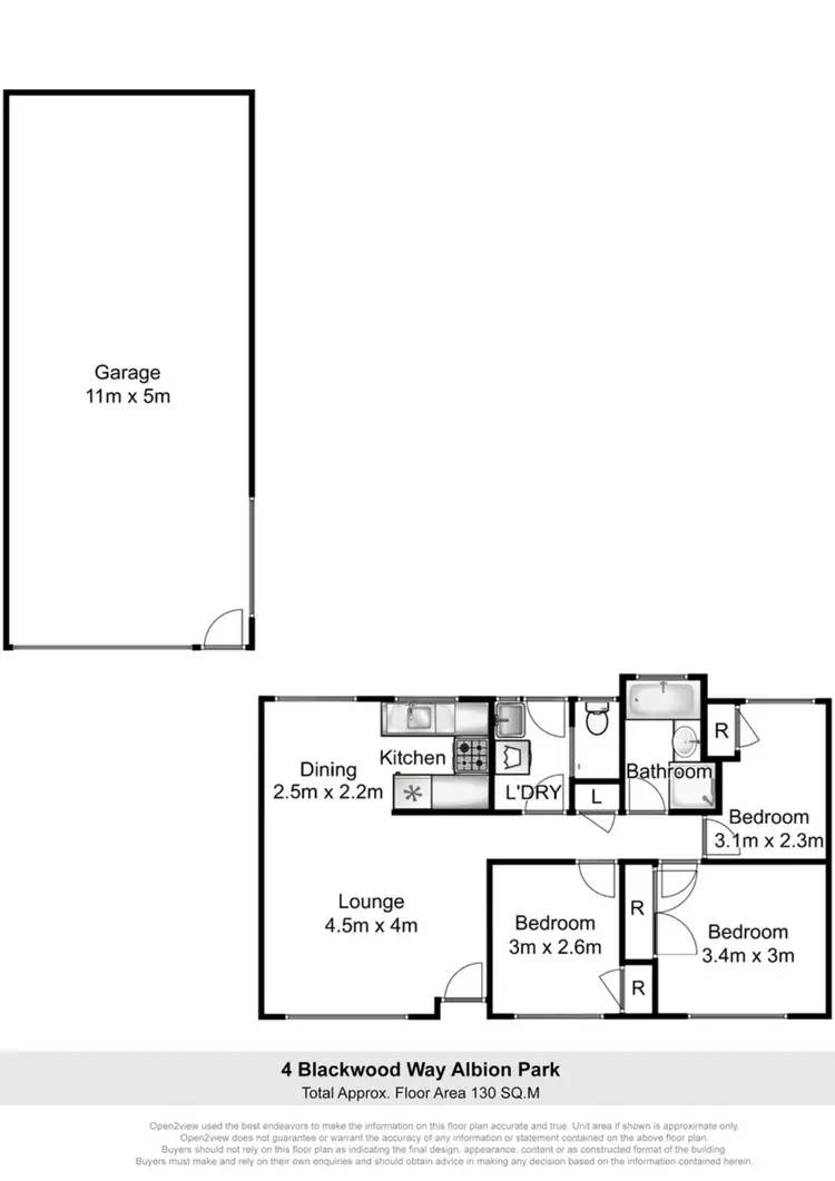Floorplan of Homely house listing, 4 Blackwood Way, Albion Park Rail NSW 2527