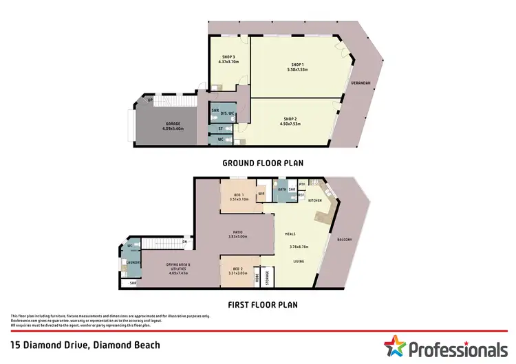 Floorplan of Homely house listing, 15 Diamond Drive, Diamond Beach NSW 2430