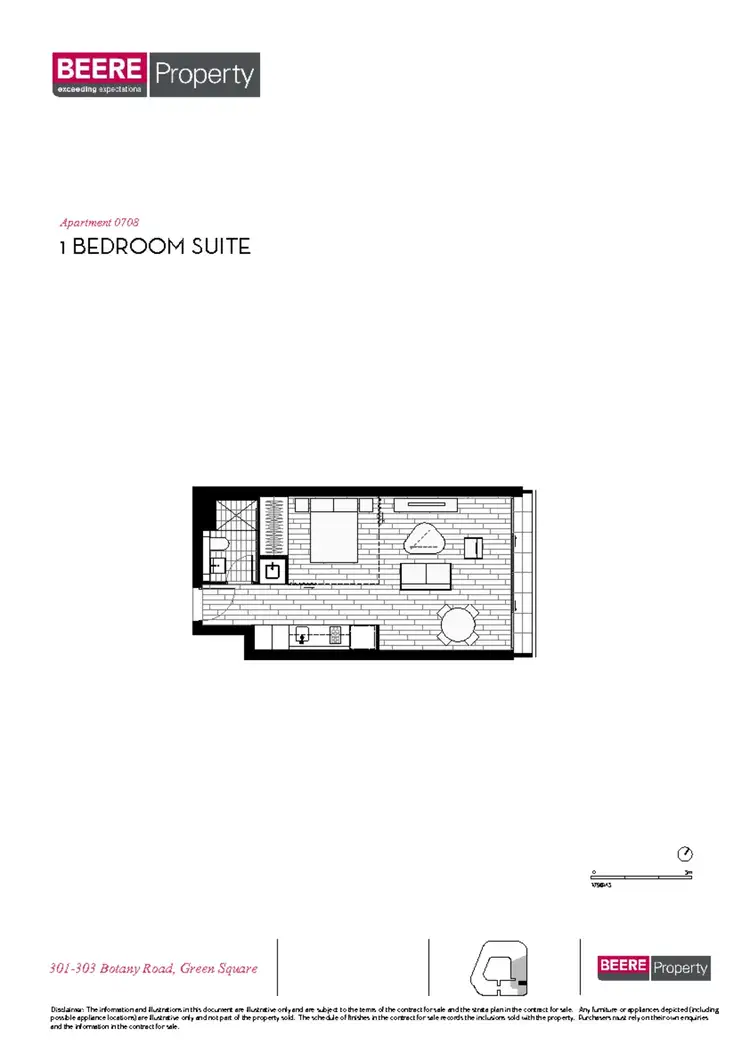 Floorplan of Homely apartment listing, 708/301 Botany Road, Zetland NSW 2017