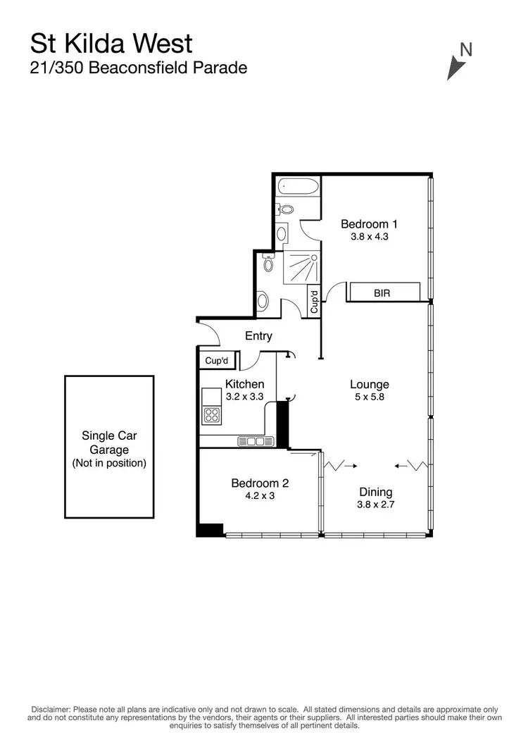 Floorplan of Homely apartment listing, 21/350 Beaconsfield Parade, St Kilda West VIC 3182
