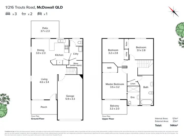 Floorplan of Homely townhouse listing, 1/216 Trouts Road, Mcdowall QLD 4053