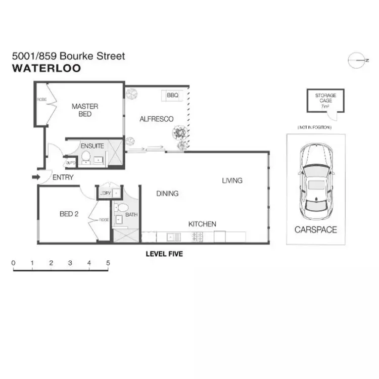 Floorplan of Homely apartment listing, 5001/859 Bourke Street, Waterloo NSW 2017