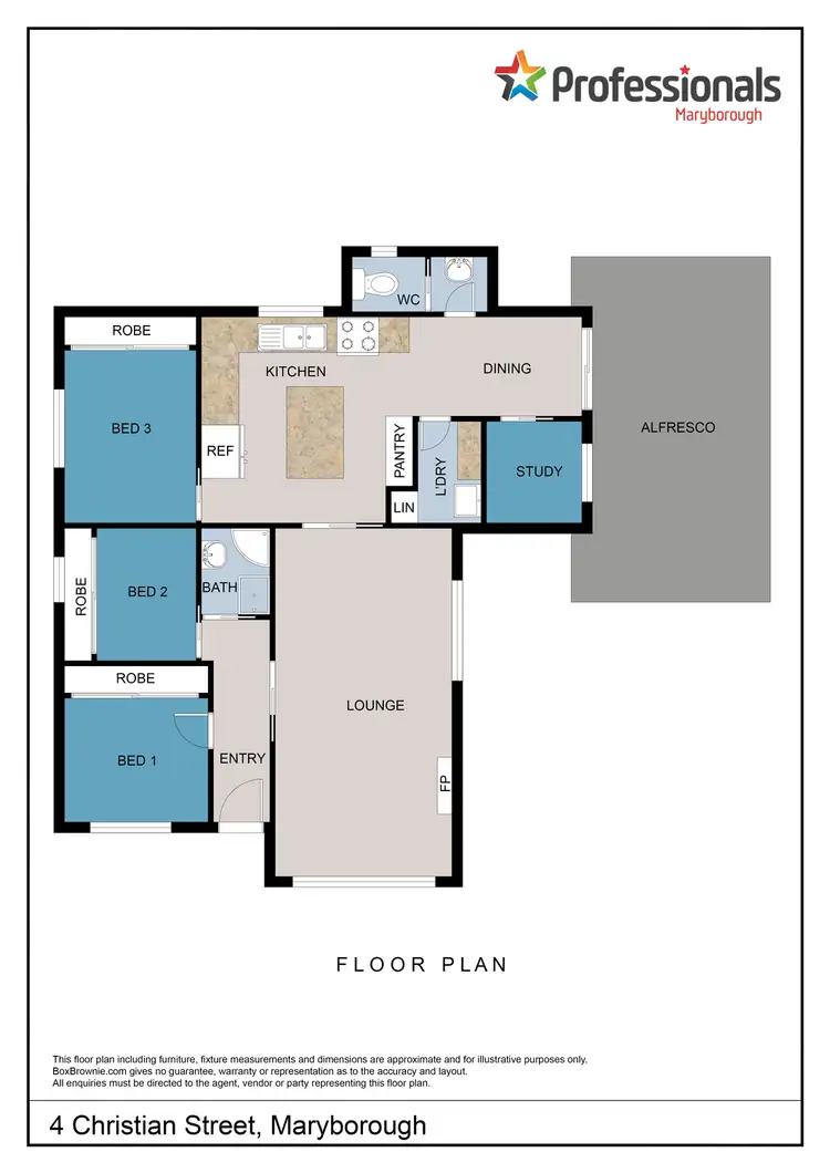 Floorplan of Homely house listing, 4 Christian Street, Maryborough VIC 3465