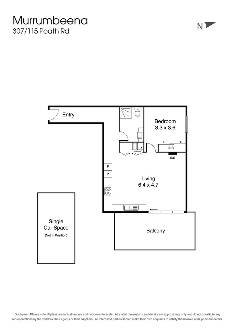 Floorplan of Homely apartment listing, 307/115 Poath Road, Murrumbeena VIC 3163