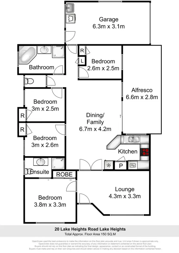 Floorplan of Homely house listing, 1/20 Lake Heights Road, Lake Heights NSW 2502