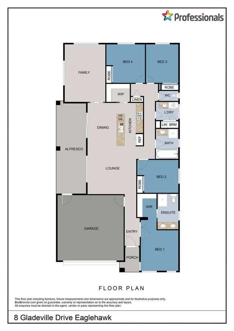 Floorplan of Homely house listing, 8 Gladeville Drive, Eaglehawk VIC 3556
