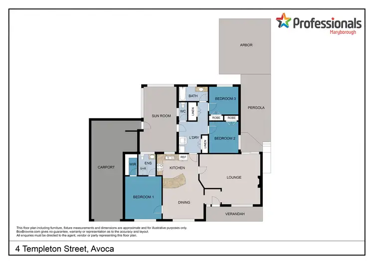 Floorplan of Homely house listing, 4 Templeton Street, Avoca VIC 3467