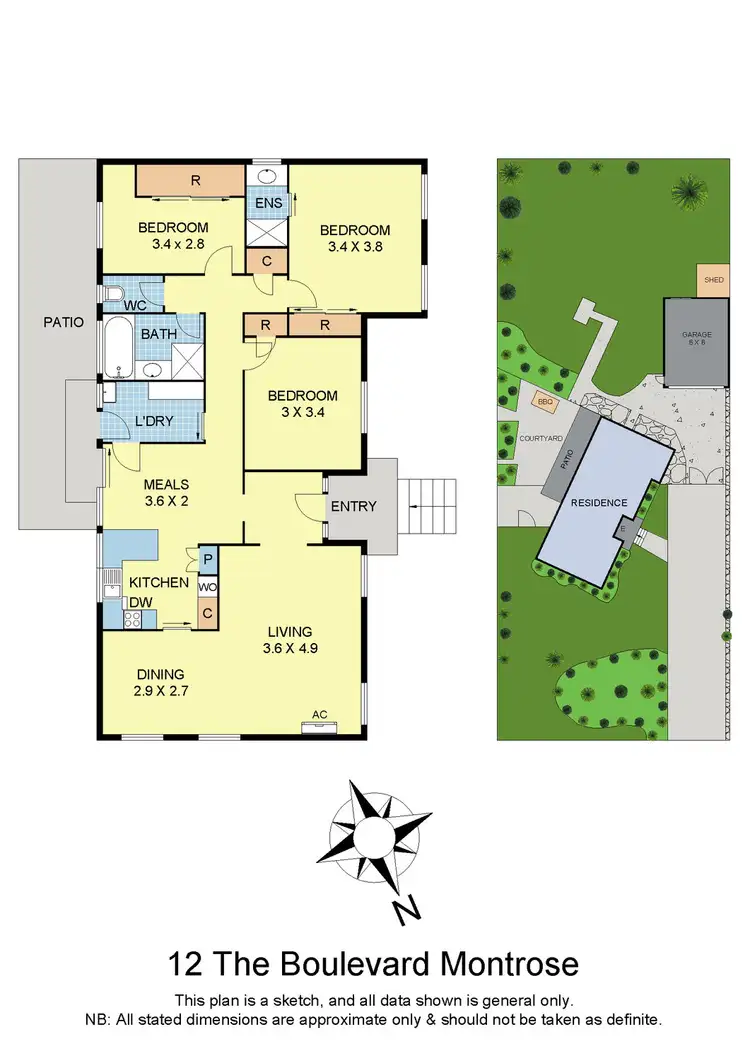 Floorplan of Homely house listing, 12 The Boulevard, Montrose VIC 3765