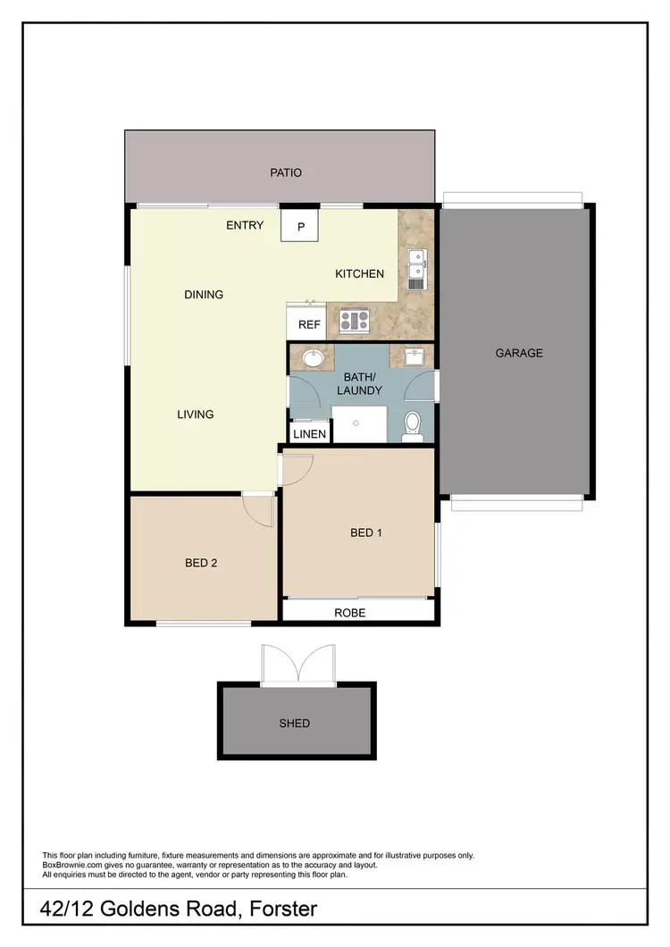 Floorplan of Homely villa listing, 42/12 Goldens Road, Forster NSW 2428