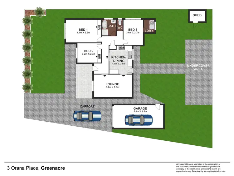 Floorplan of Homely house listing, 3 Orana Place, Greenacre NSW 2190