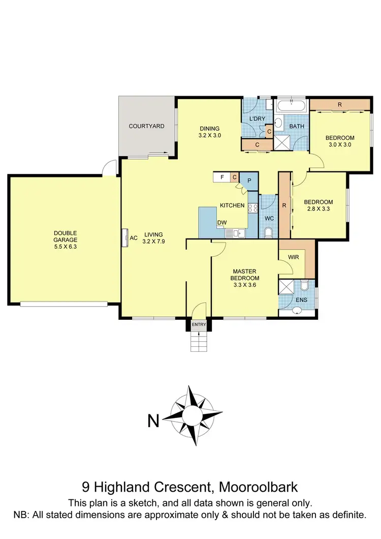 Floorplan of Homely house listing, 9 Highland Crescent, Mooroolbark VIC 3138