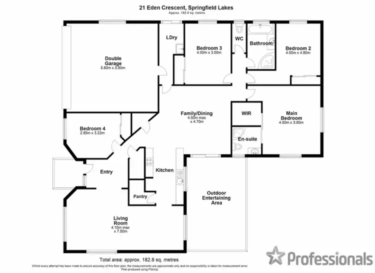 Floorplan of Homely house listing, 21 Eden Crescent, Springfield Lakes QLD 4300