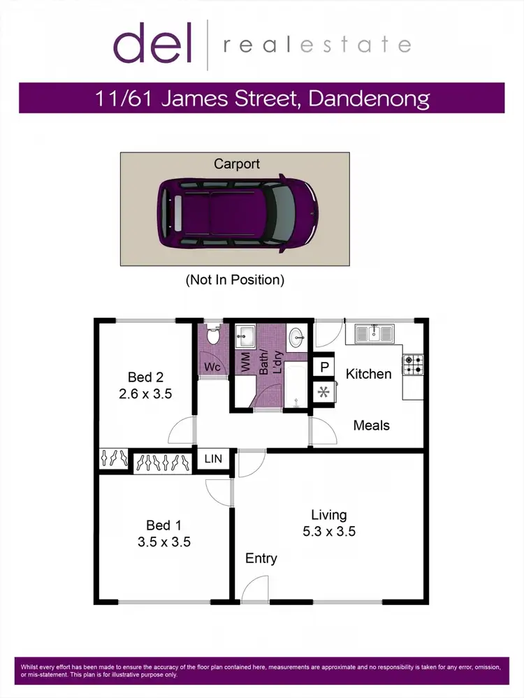 Floorplan of Homely unit listing, 11/61 James Street, Dandenong VIC 3175