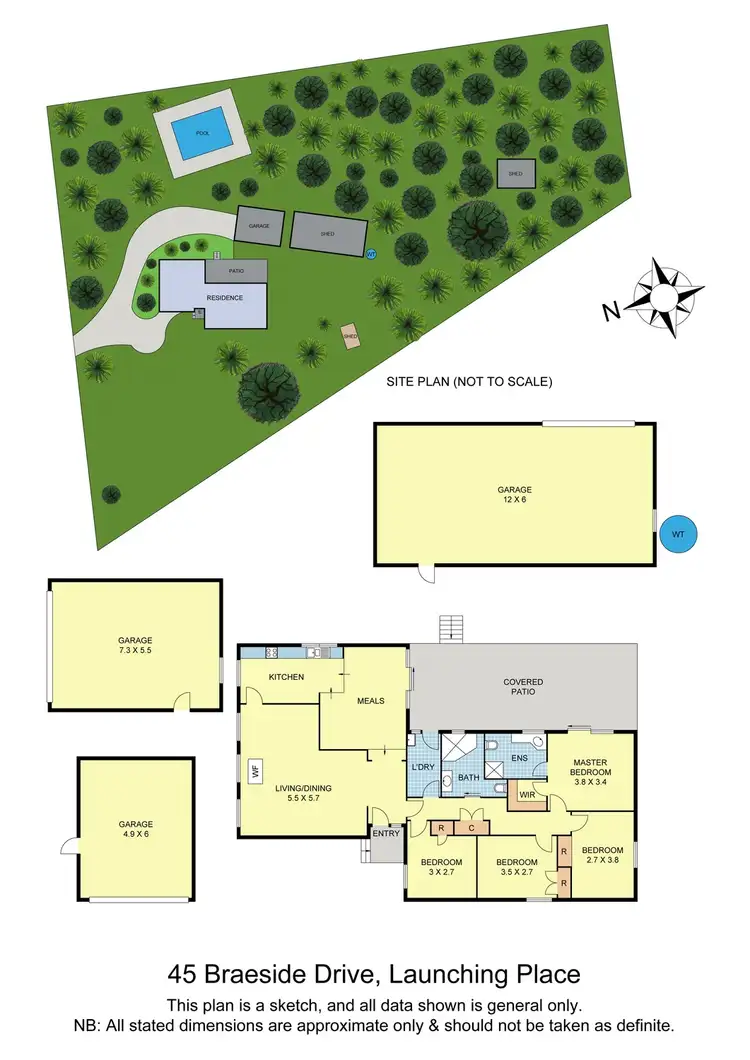 Floorplan of Homely house listing, 45 Braeside Drive, Launching Place VIC 3139