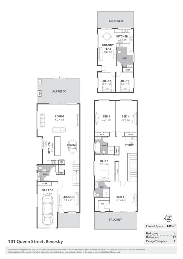 Floorplan of Homely semi-detached listing, 101 Queen Street, Revesby NSW 2212
