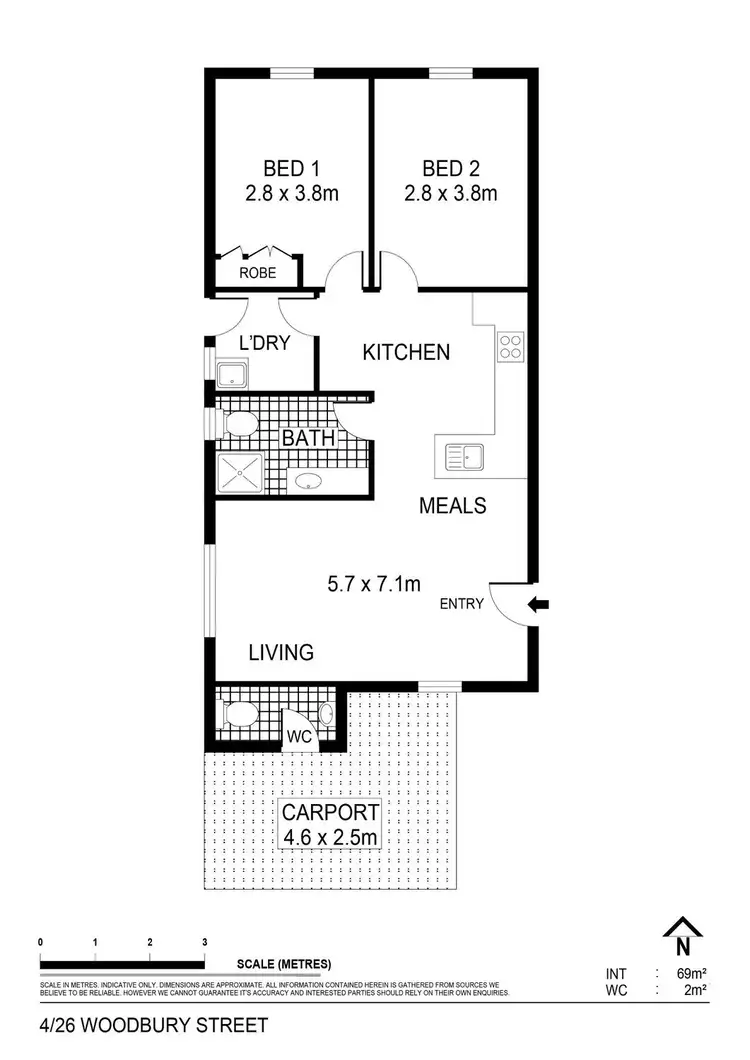 Floorplan of Homely unit listing, 4/26 Woodbury Street, Strathdale VIC 3550