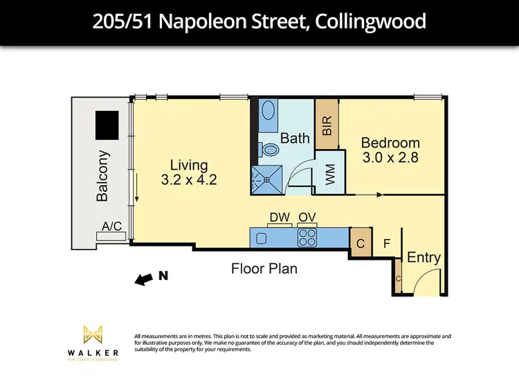Floorplan of Homely apartment listing, 205/51 Napoleon Street, Collingwood VIC 3066