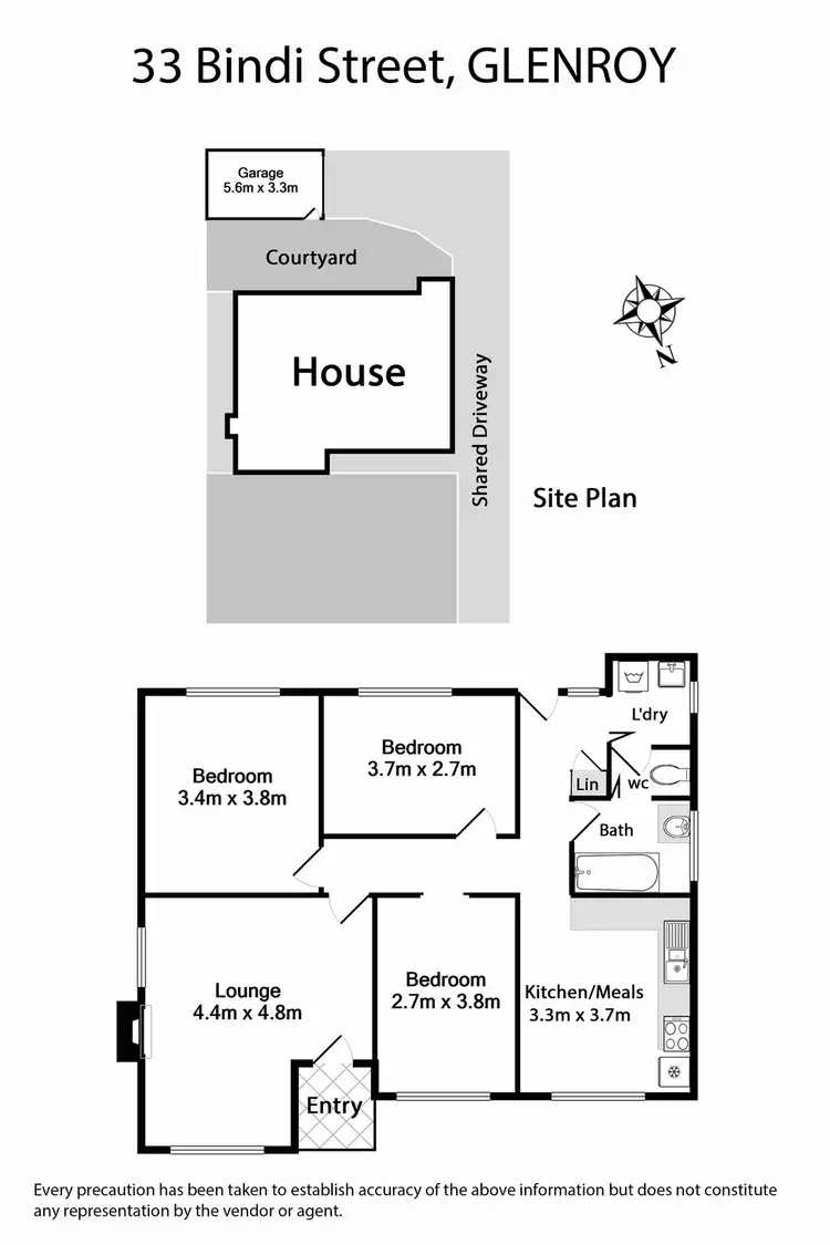 Floorplan of Homely house listing, 33 Bindi Street, Glenroy VIC 3046