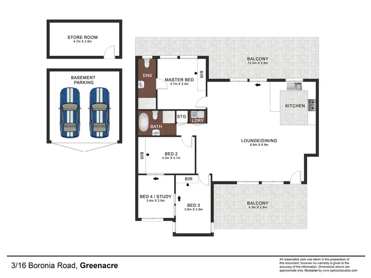 Floorplan of Homely apartment listing, 3/16 Boronia Road, Greenacre NSW 2190