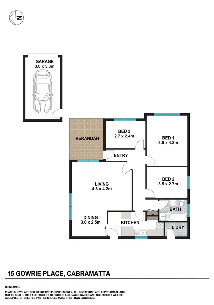 Floorplan of Homely house listing, 15 Gowrie Place, Cabramatta NSW 2166