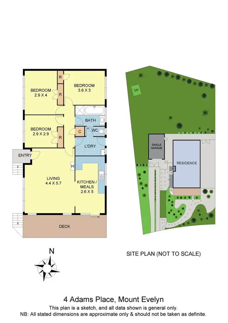 Floorplan of Homely house listing, 4 Adams Place, Mount Evelyn VIC 3796