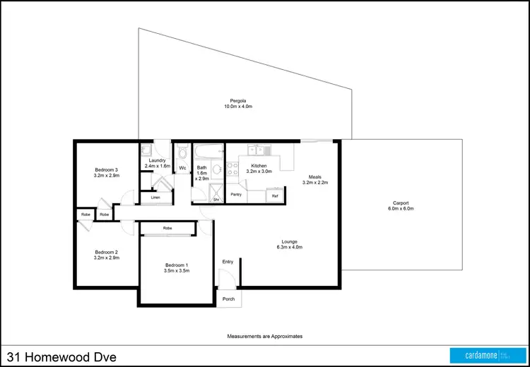Floorplan of Homely house listing, 31 Homewood Drive, Mooroopna VIC 3629