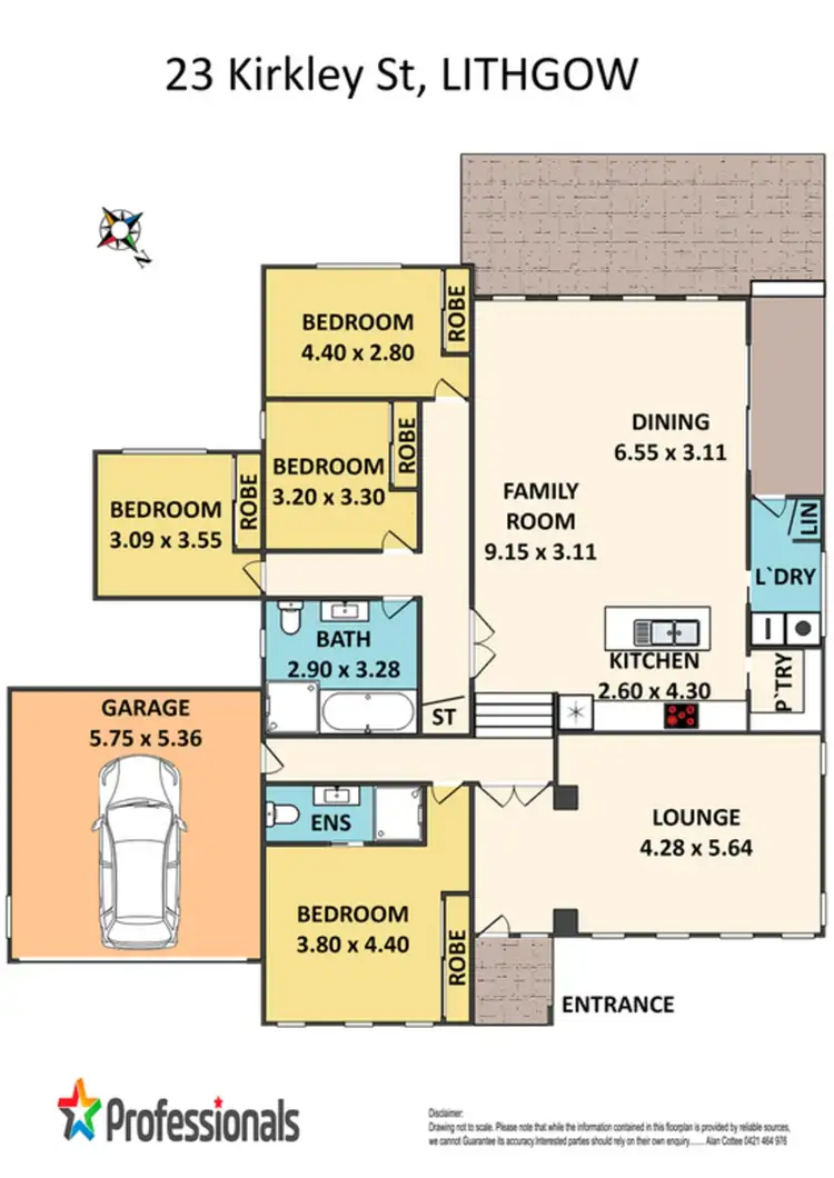 Floorplan of Homely house listing, 23 Kirkley Street, Lithgow NSW 2790