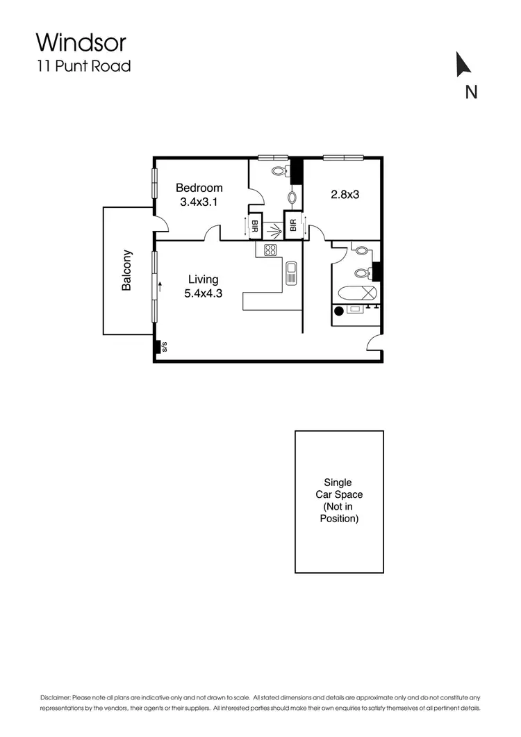 Floorplan of Homely apartment listing, 328/111 Punt Road, Windsor VIC 3181